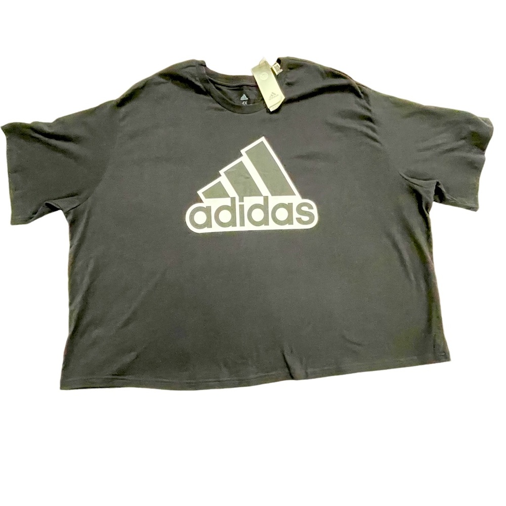 Men’s Adidas Amplifier Graphic Logo Tee Black size 4XL Three Stripes Black